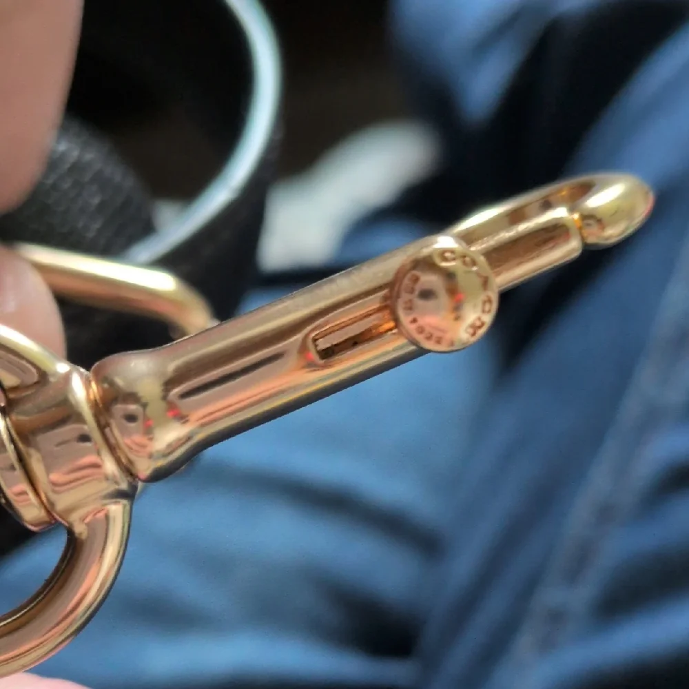 Coach Black Pebbled Leather Strap with Gold Hardware - Picture 3 of 5